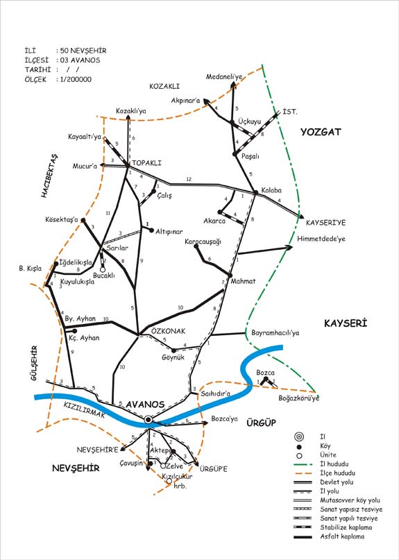 Avanos Map
