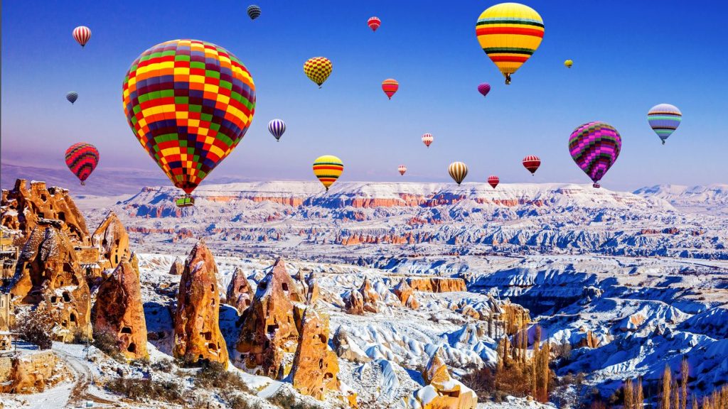 Hot Air Balloon Ride in Cappadocia in Winter
